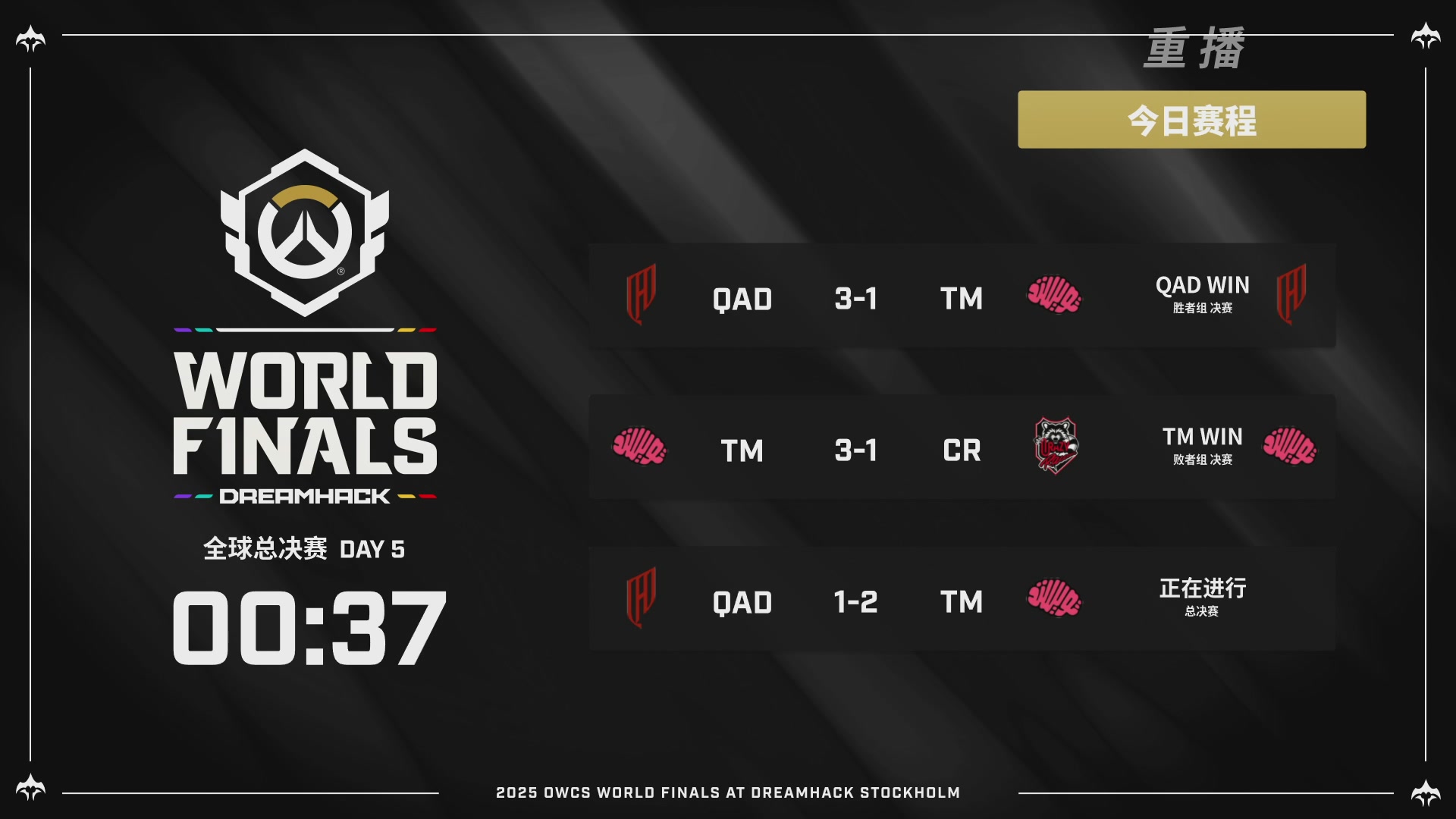 【重播】2025守望先锋全球总决赛 DAY5