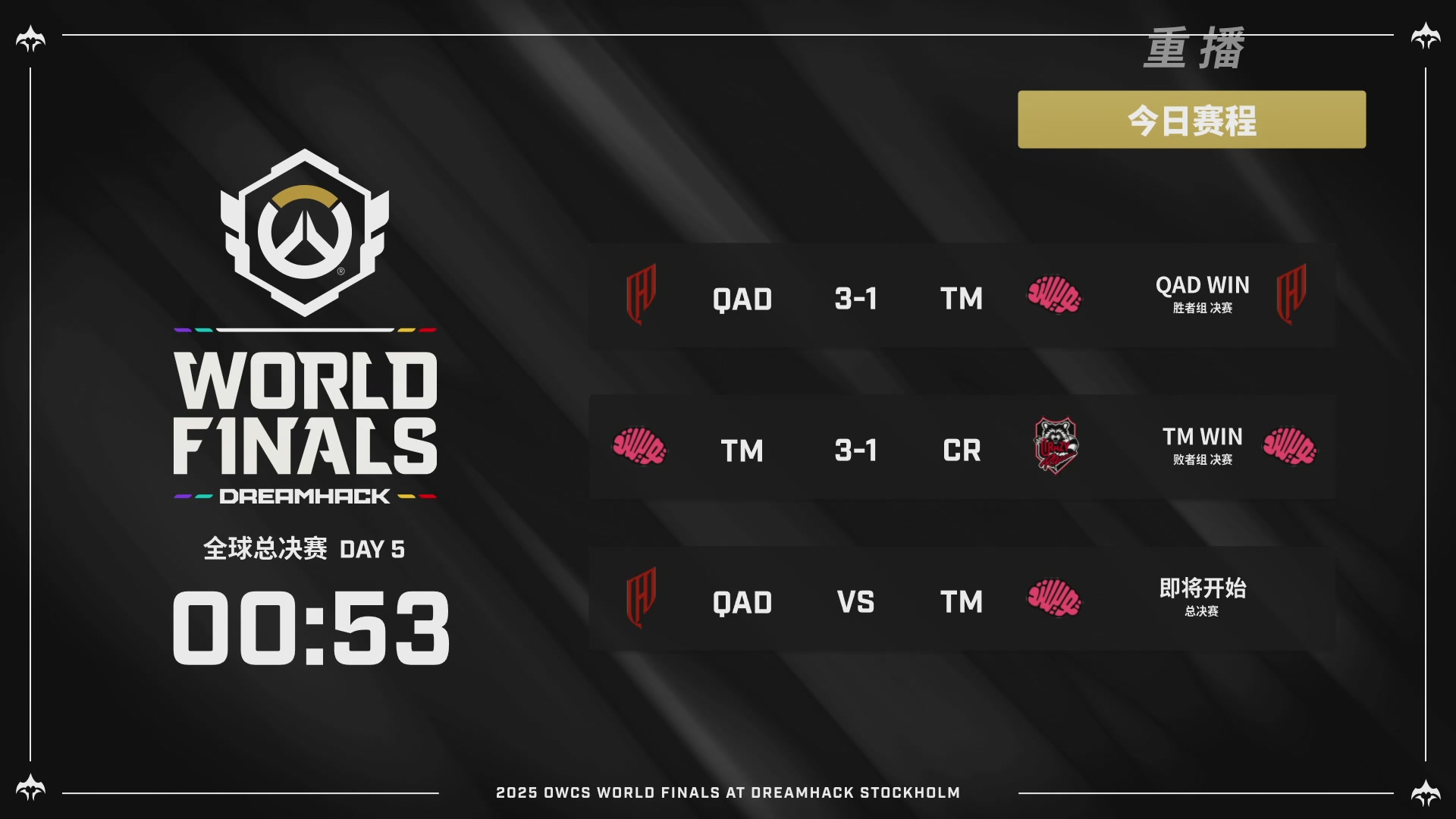 【重播】2025守望先锋全球总决赛 DAY5