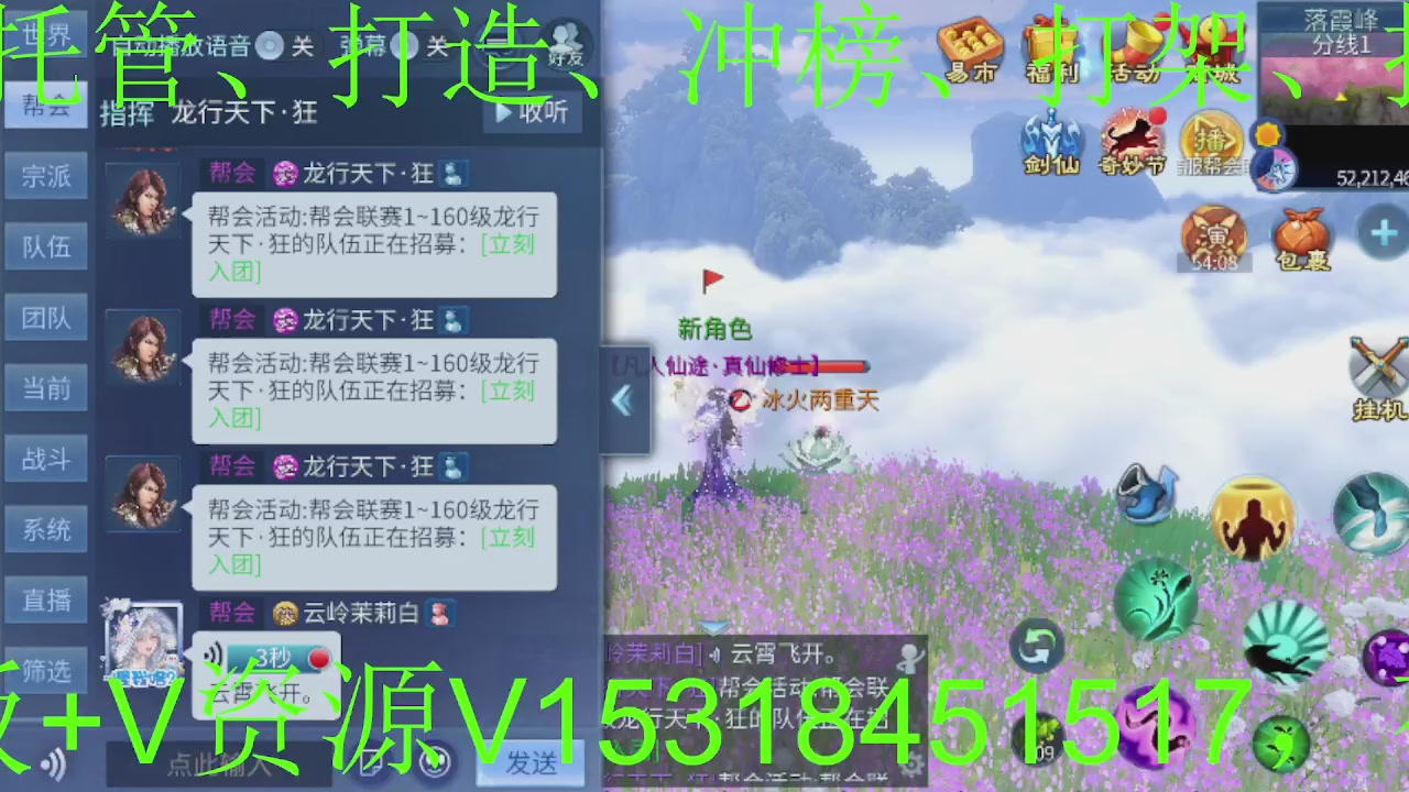 接大区托管，打造，打架，冲榜~感谢支持！