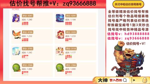 第一估价找号帮推  物价把控师让你买卖无