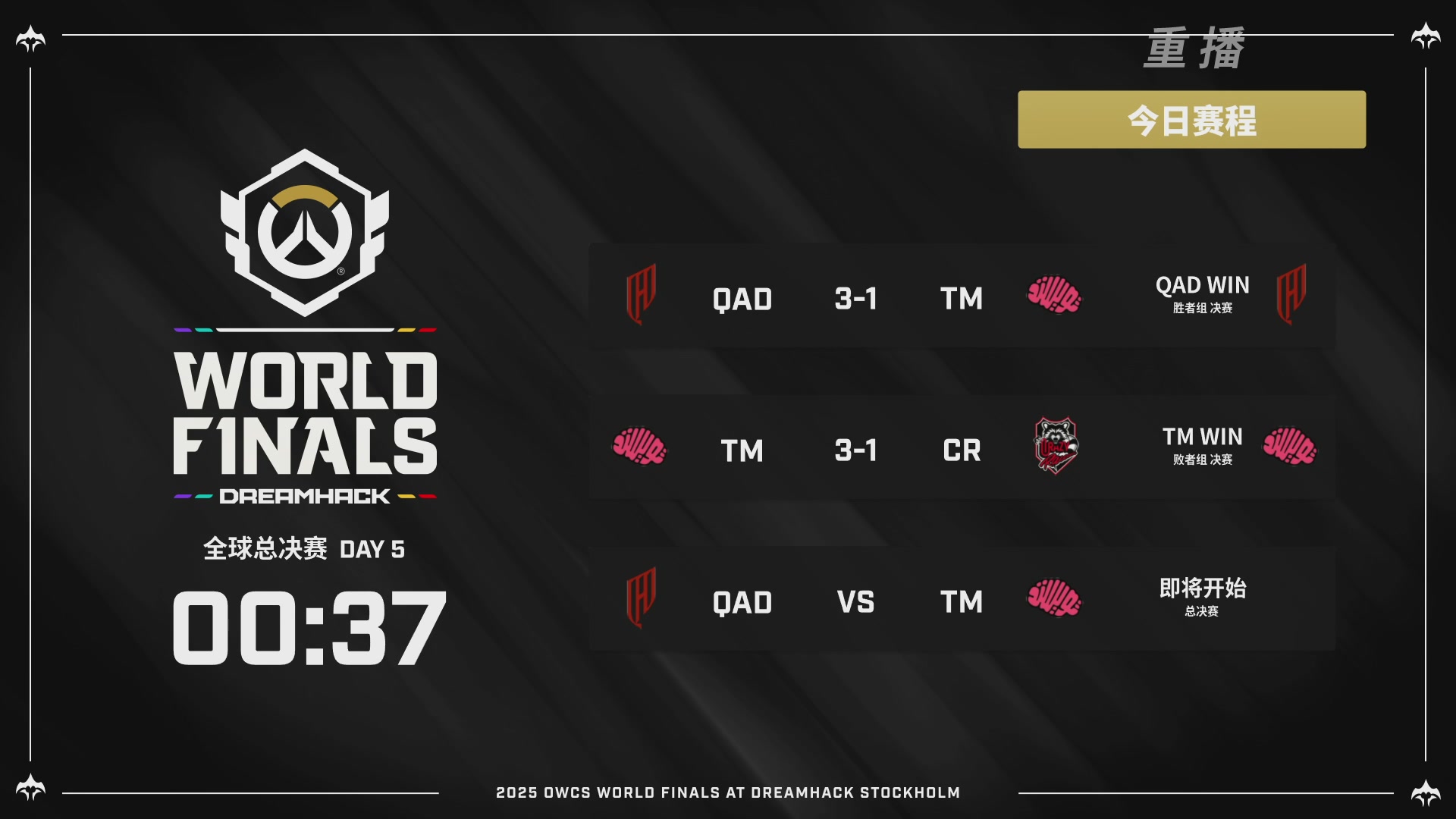 【重播】2025守望先锋全球总决赛 DAY5
