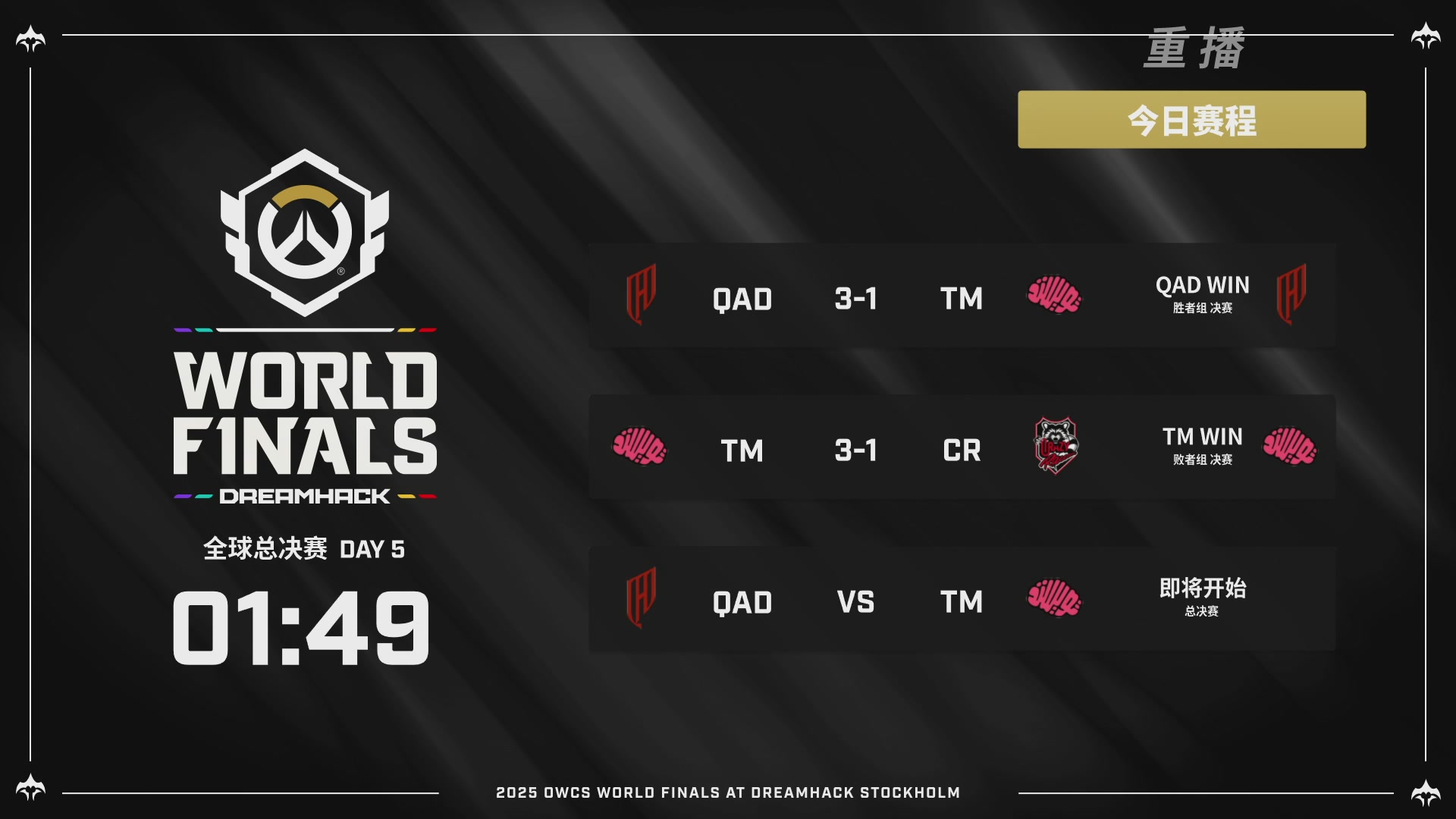【重播】2025守望先锋全球总决赛 DAY5