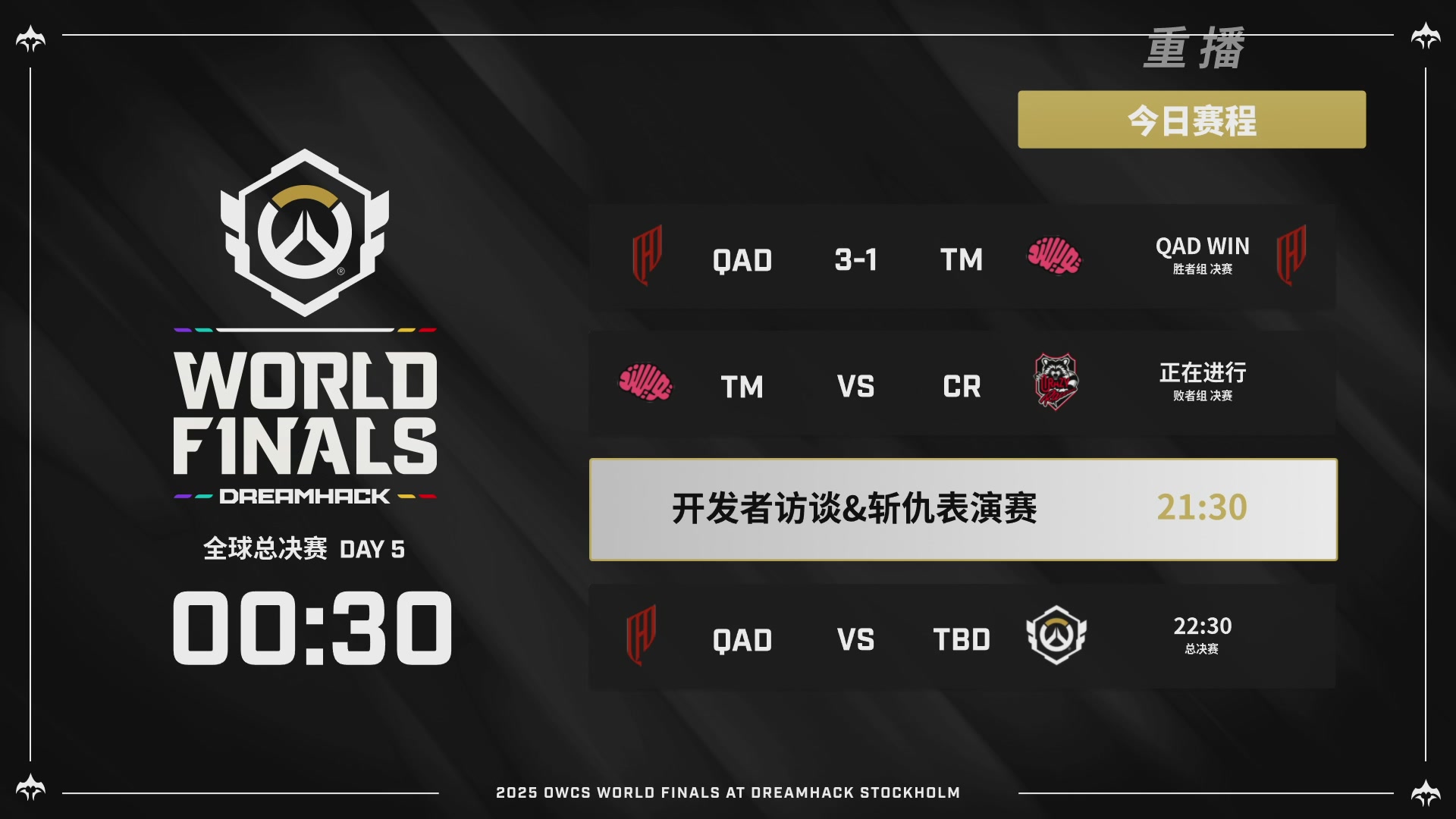 【重播】2025守望先锋全球总决赛 DAY5