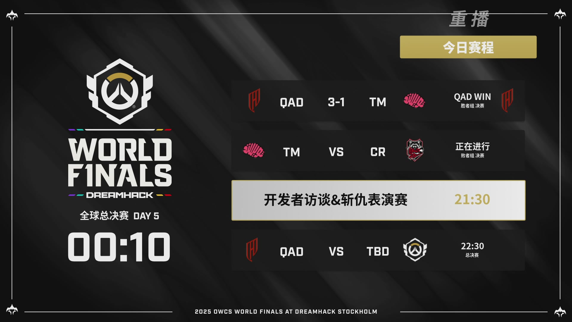 【重播】2025守望先锋全球总决赛 DAY5