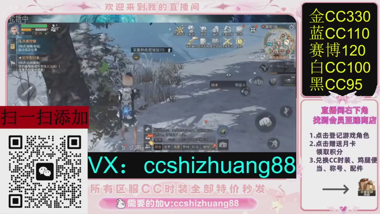 全服时装CC秒发（不是直播是回放哦）需要加V