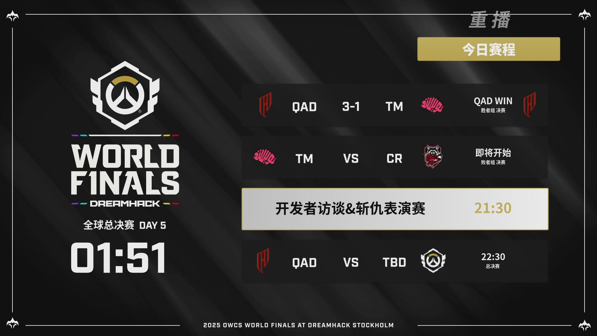 【重播】2025守望先锋全球总决赛 DAY5