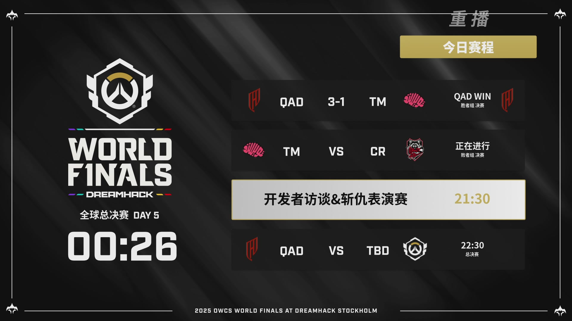 【重播】2025守望先锋全球总决赛 DAY5