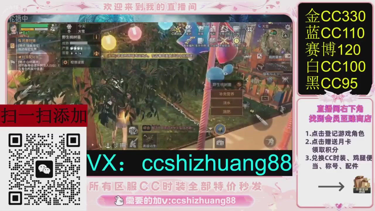 全服时装CC秒发（不是直播是回放哦）需要加V