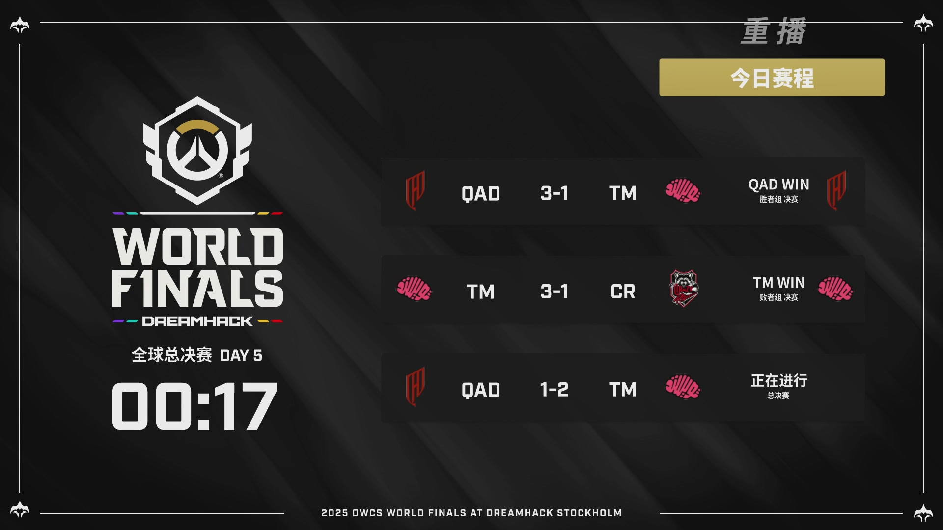 【重播】2025守望先锋全球总决赛 DAY5