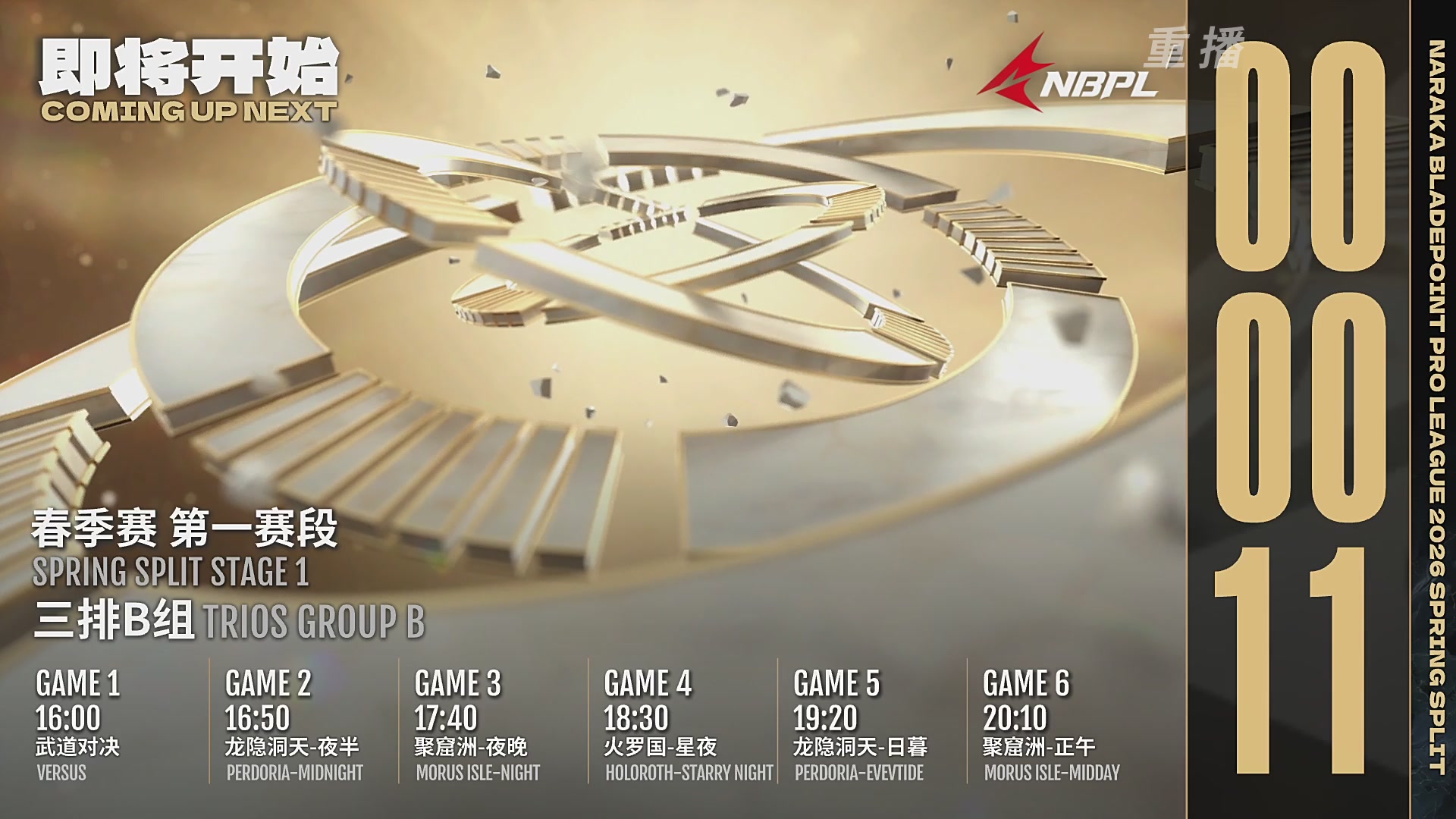 【重播】NBPL春季赛 三排 第一赛段 B组