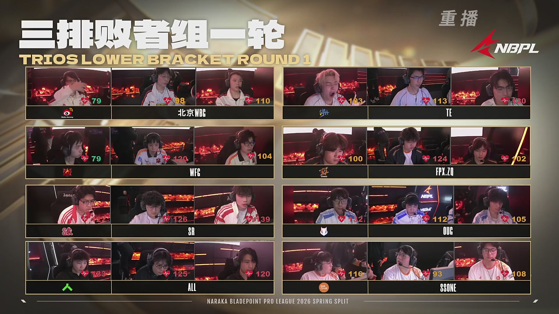 【重播】NBPL春季赛 三排 第一赛段 败者组第一轮