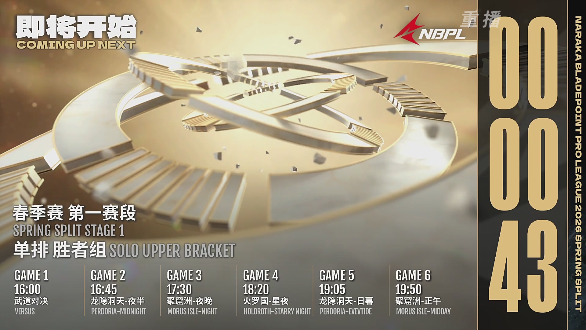 【重播】NBPL春季赛 单排 第一赛段 胜者组