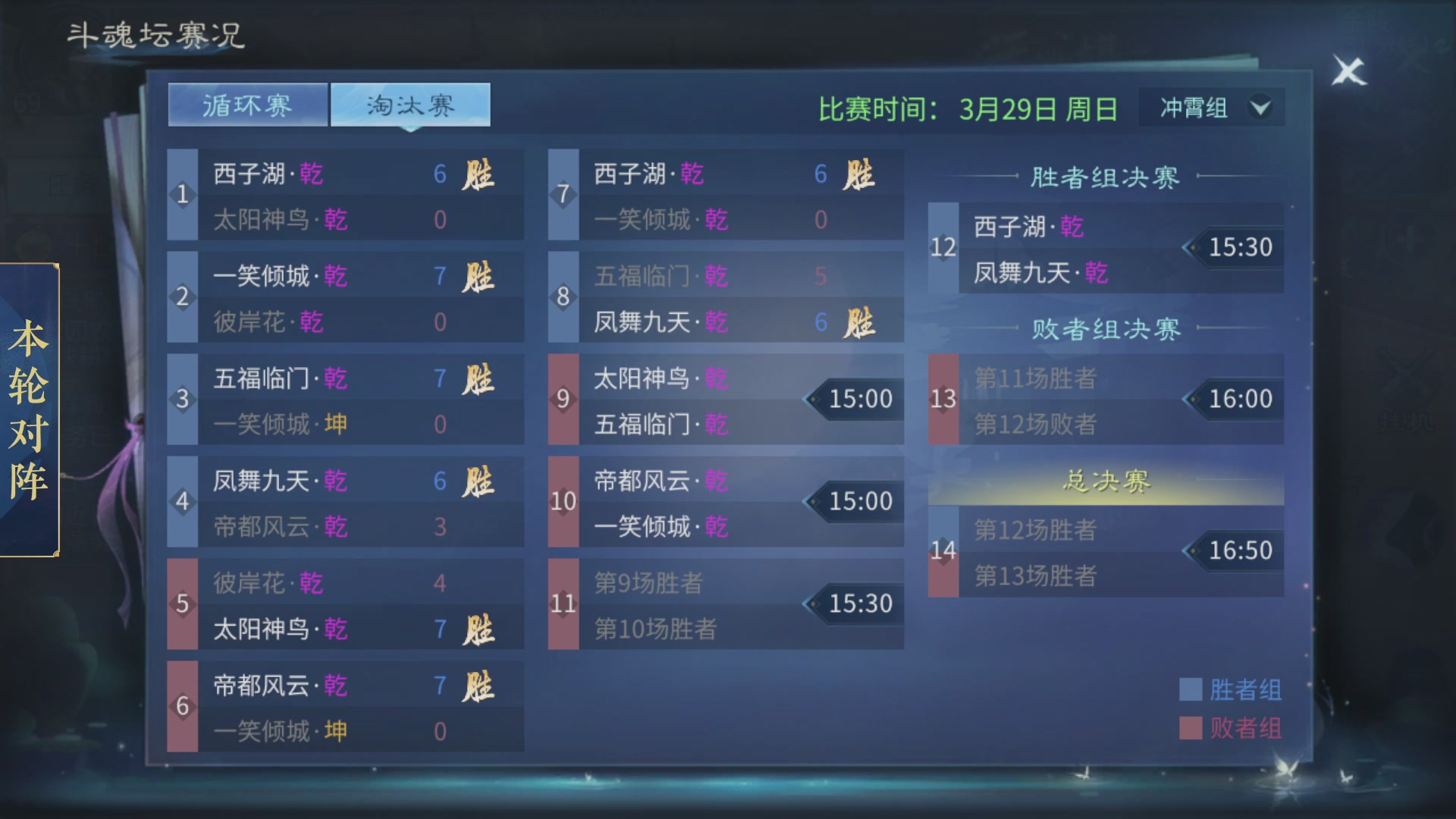 第二十七届太一斗魂坛跨服淘汰赛