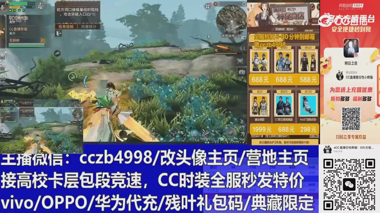 直播回放，购买CC时装请加V