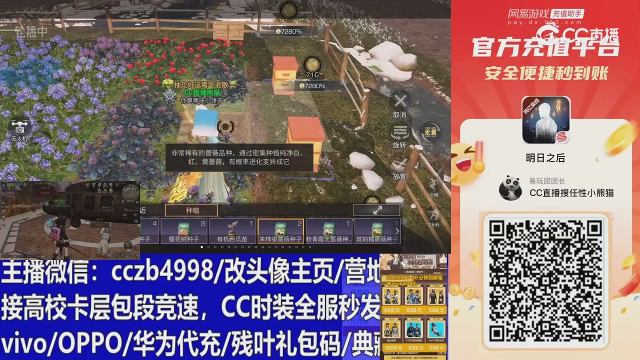 直播回放，购买CC时装请加V