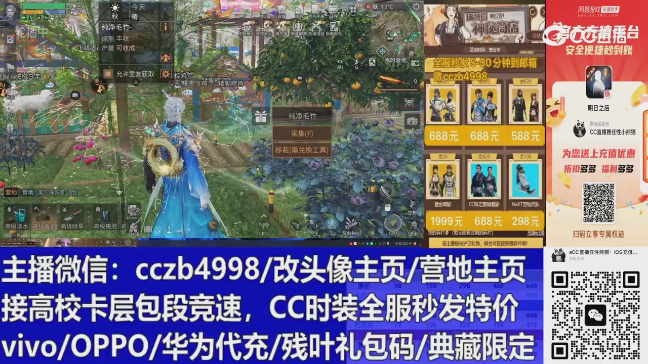 直播回放，购买CC时装请加V