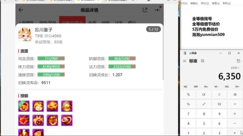全等级细节估价找号熔练