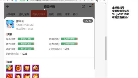全等级细节找号估价