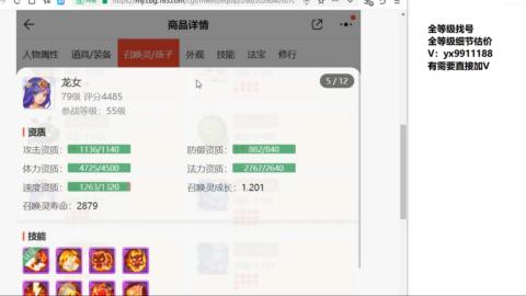 全等级细节找号估价