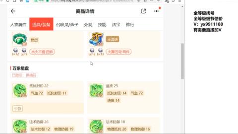 全等级细节找号估价