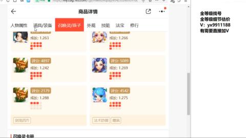 全等级细节找号估价