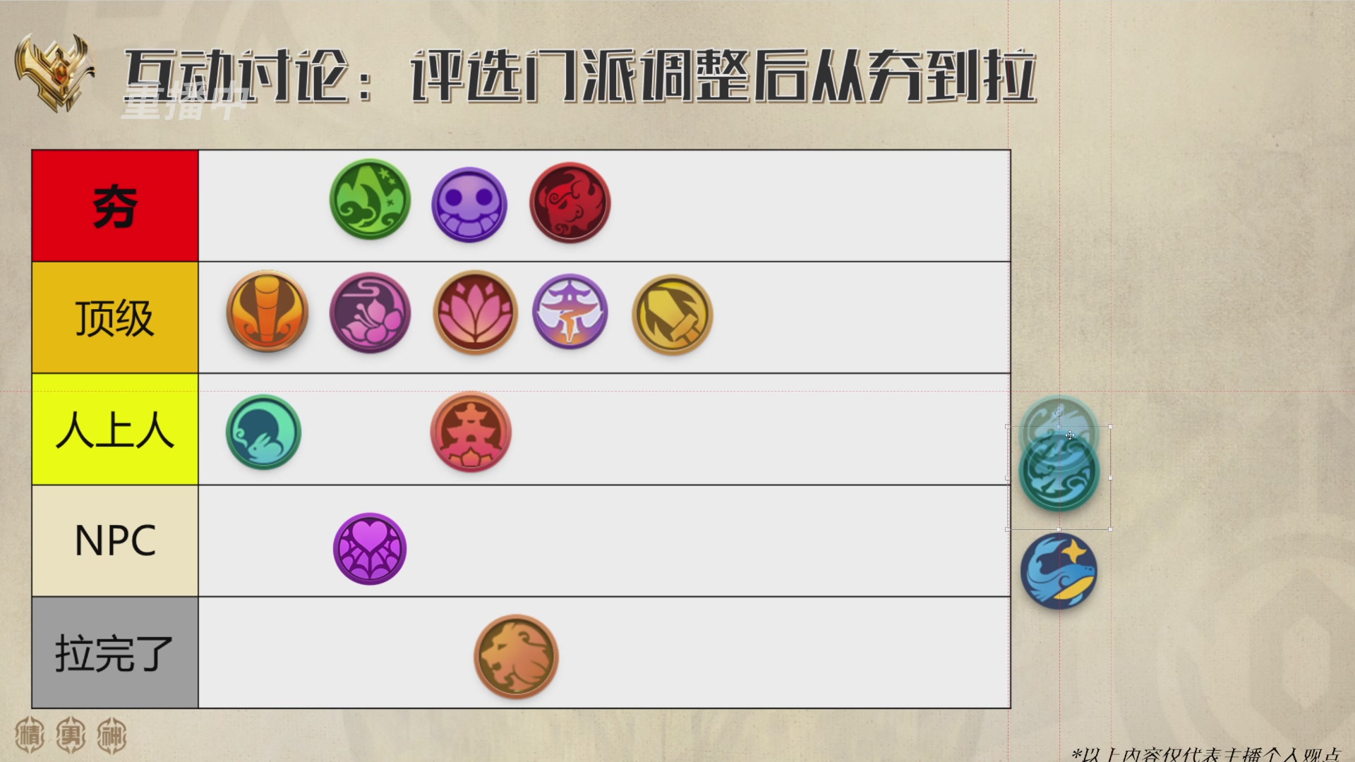 巅峰茶话局-门派调整详解