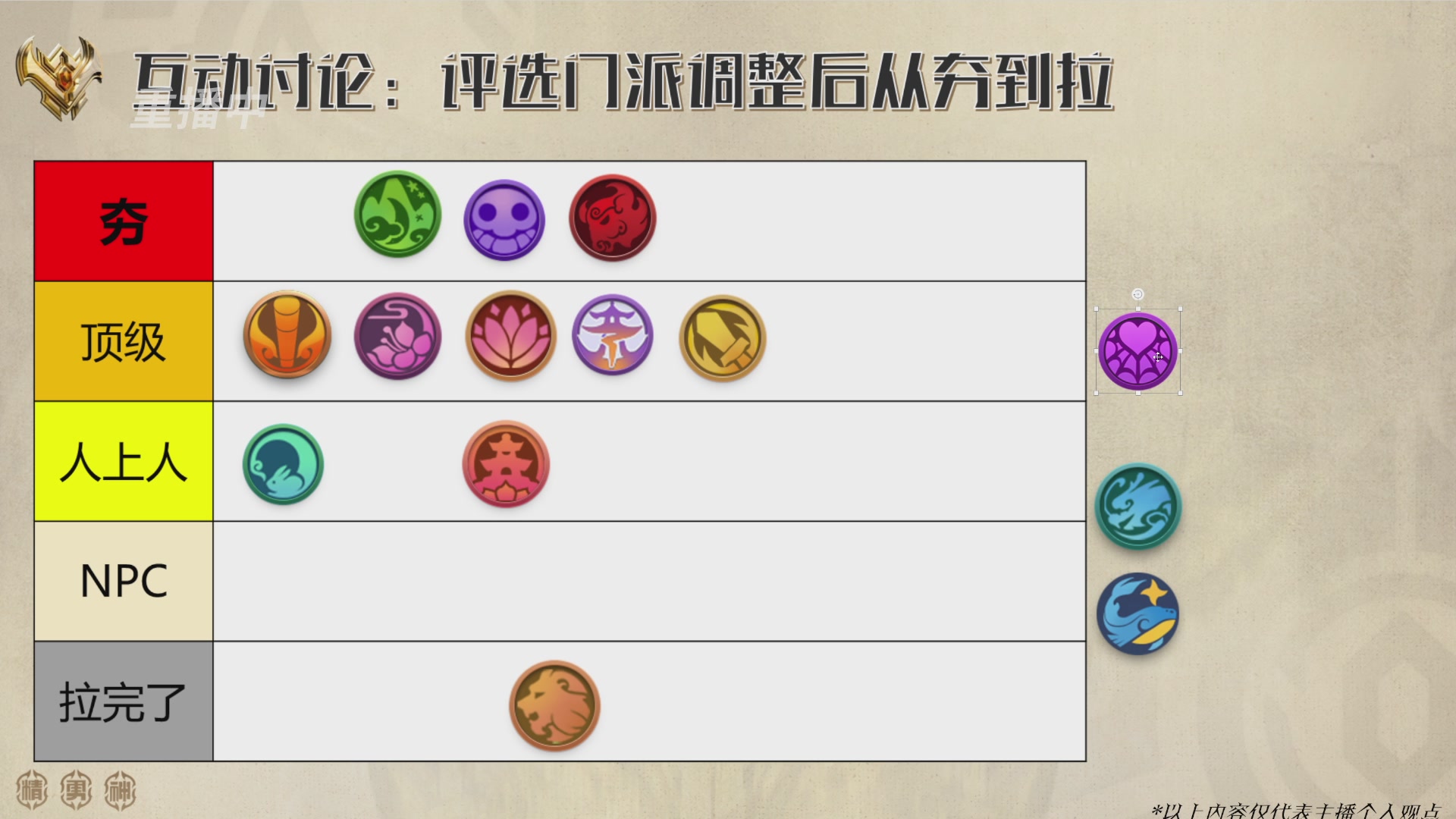 巅峰茶话局-门派调整详解