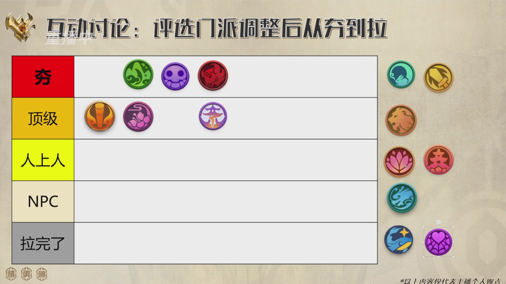 巅峰茶话局-门派调整详解