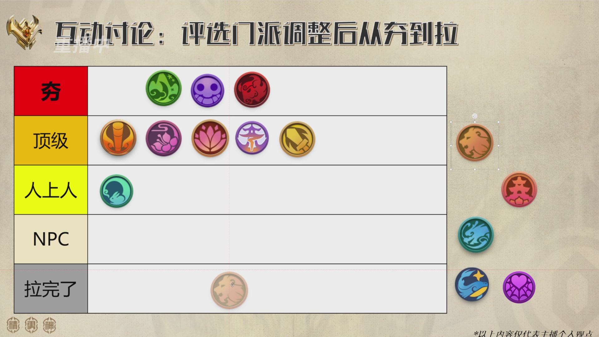 巅峰茶话局-门派调整详解
