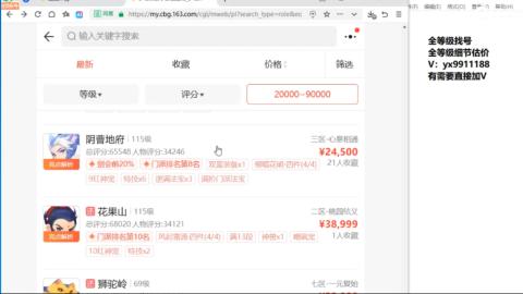 全等级帮找号细节估价