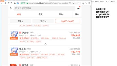 全等级帮找号细节估价