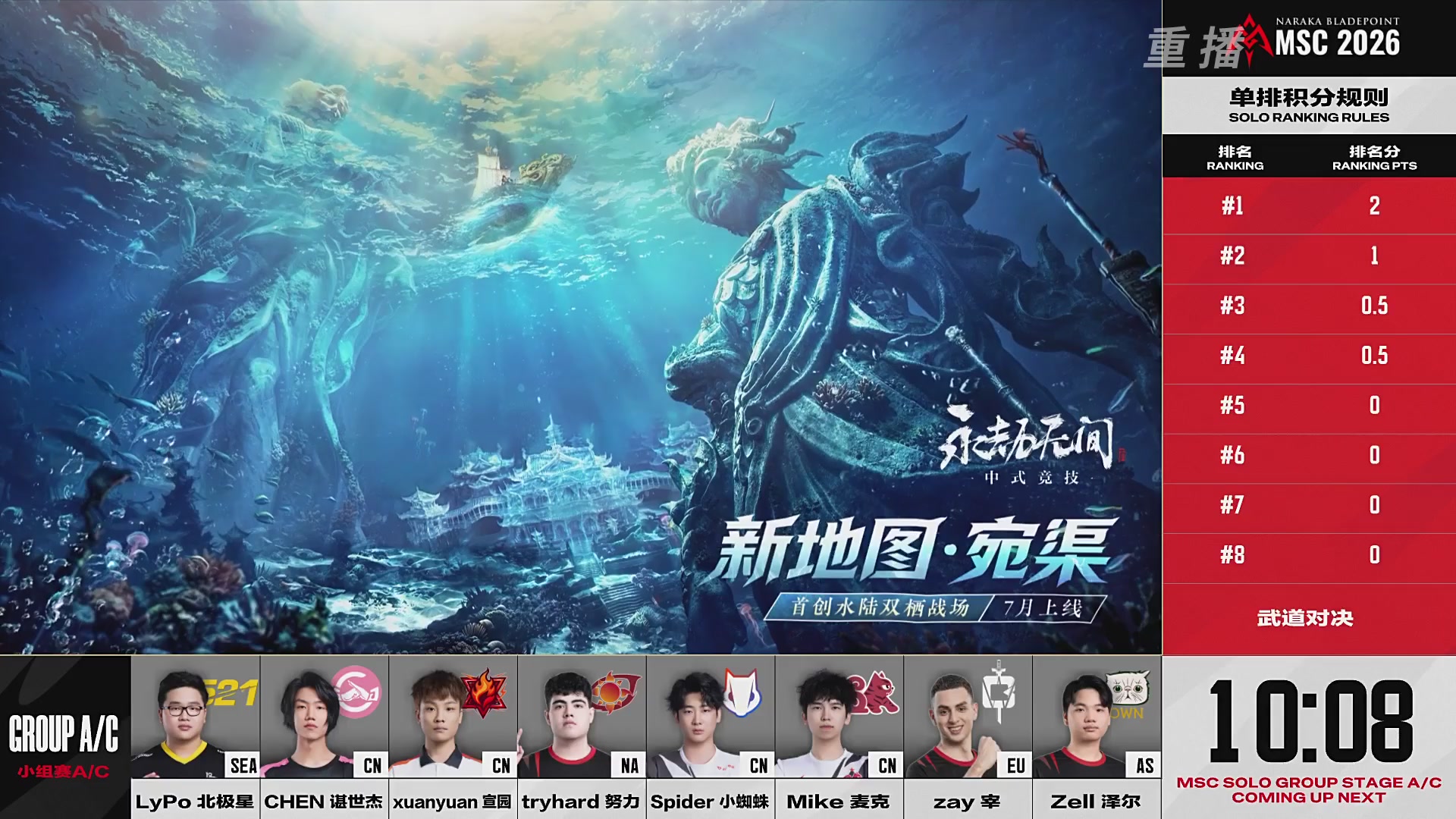 【重播】2026永劫无间季中冠军赛 单排小组赛A/C组