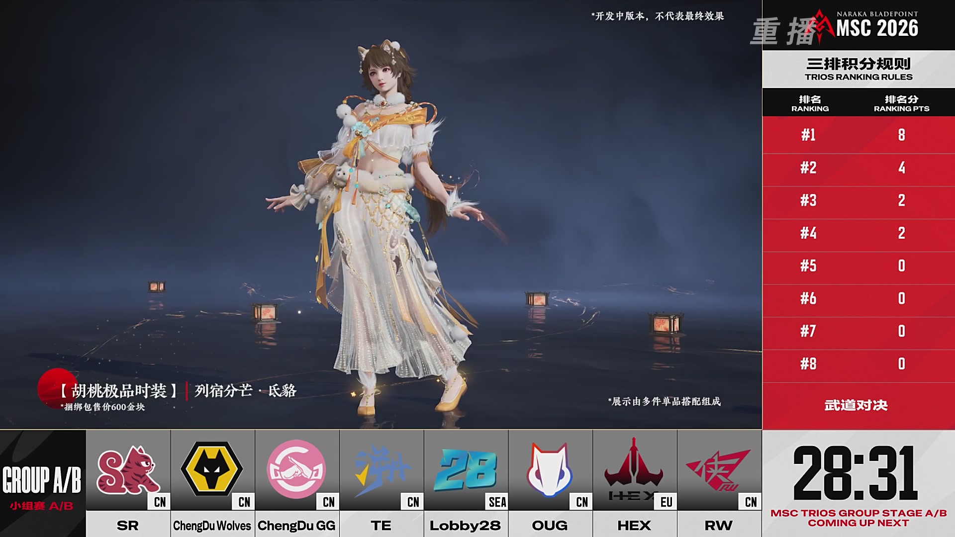 【重播】2026永劫无间季中冠军赛 三排小组赛A/B组