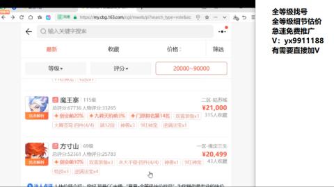 全等级帮找号细节估价