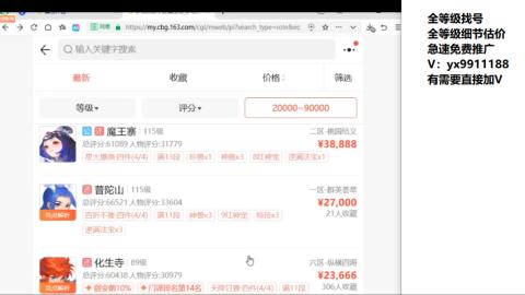 全等级帮找号细节估价