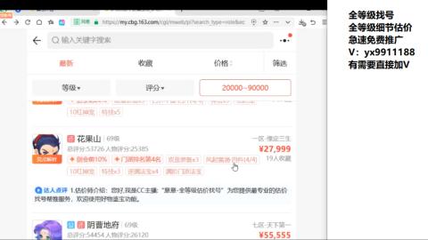 全等级帮找号细节估价