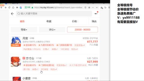 全等级帮找号细节估价