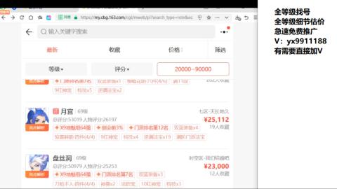 全等级帮找号细节估价