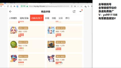 全等级帮找号细节估价