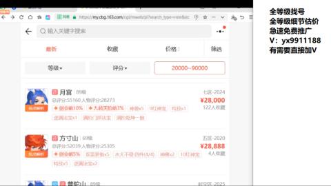 全等级帮找号细节估价