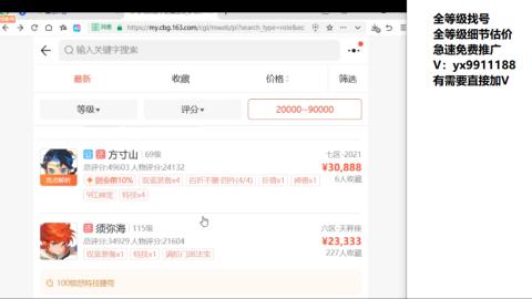 全等级帮找号细节估价
