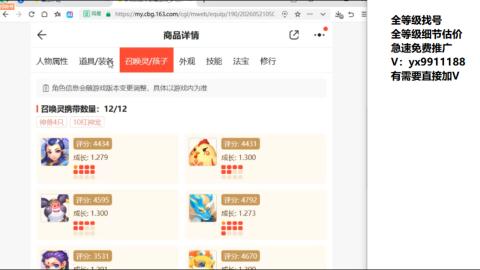 全等级帮找号细节估价