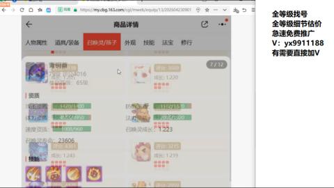 全等级帮找号细节估价