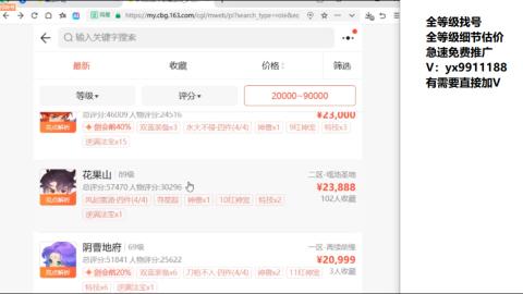 全等级帮找号细节估价