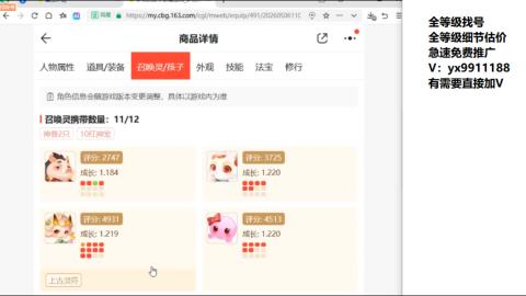 全等级帮找号细节估价