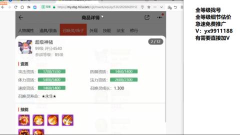 全等级帮找号细节估价