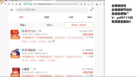 全等级帮找号细节估价