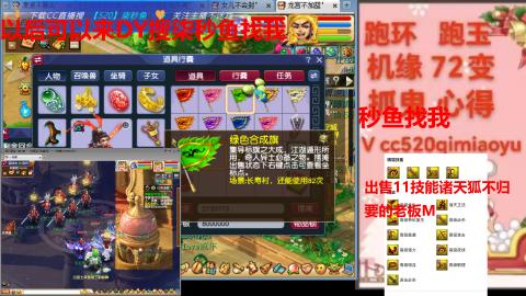 全服接 跑环 跑玉 机缘 72变 抓鬼