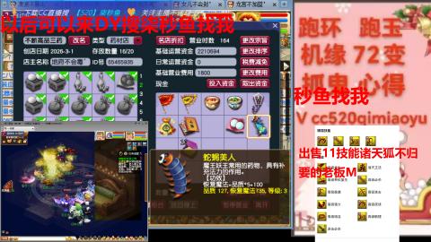 全服接 跑环 跑玉 机缘 72变 抓鬼