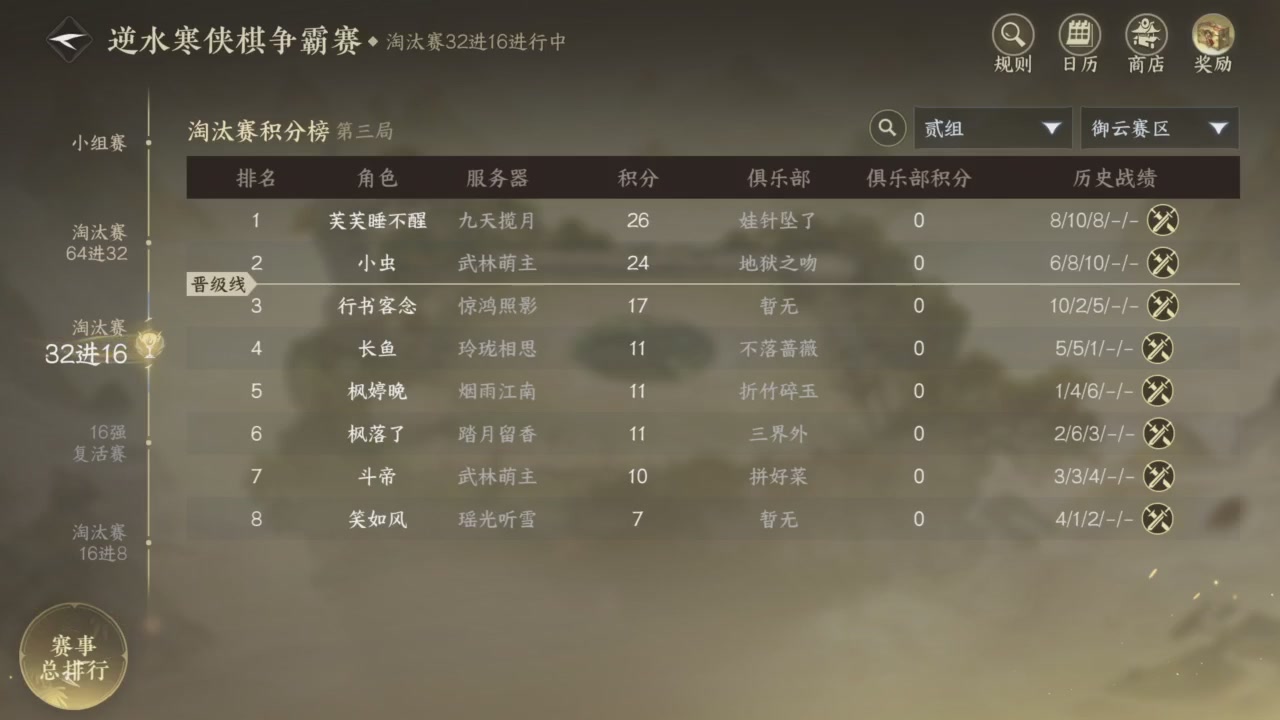 【重播】逆水寒侠棋争霸赛S2
